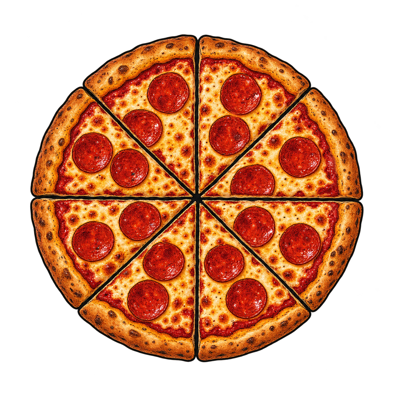 Selected winner pizza marker